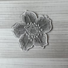 画像6: 刺繍レース　黒　幅8.5cm透け感が可愛いお花 　日本製 (6)