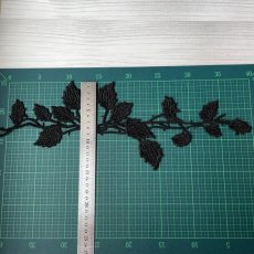画像7: 日本製ボタニカルモチーフケミカルレース　ブラック　70cm  (7)