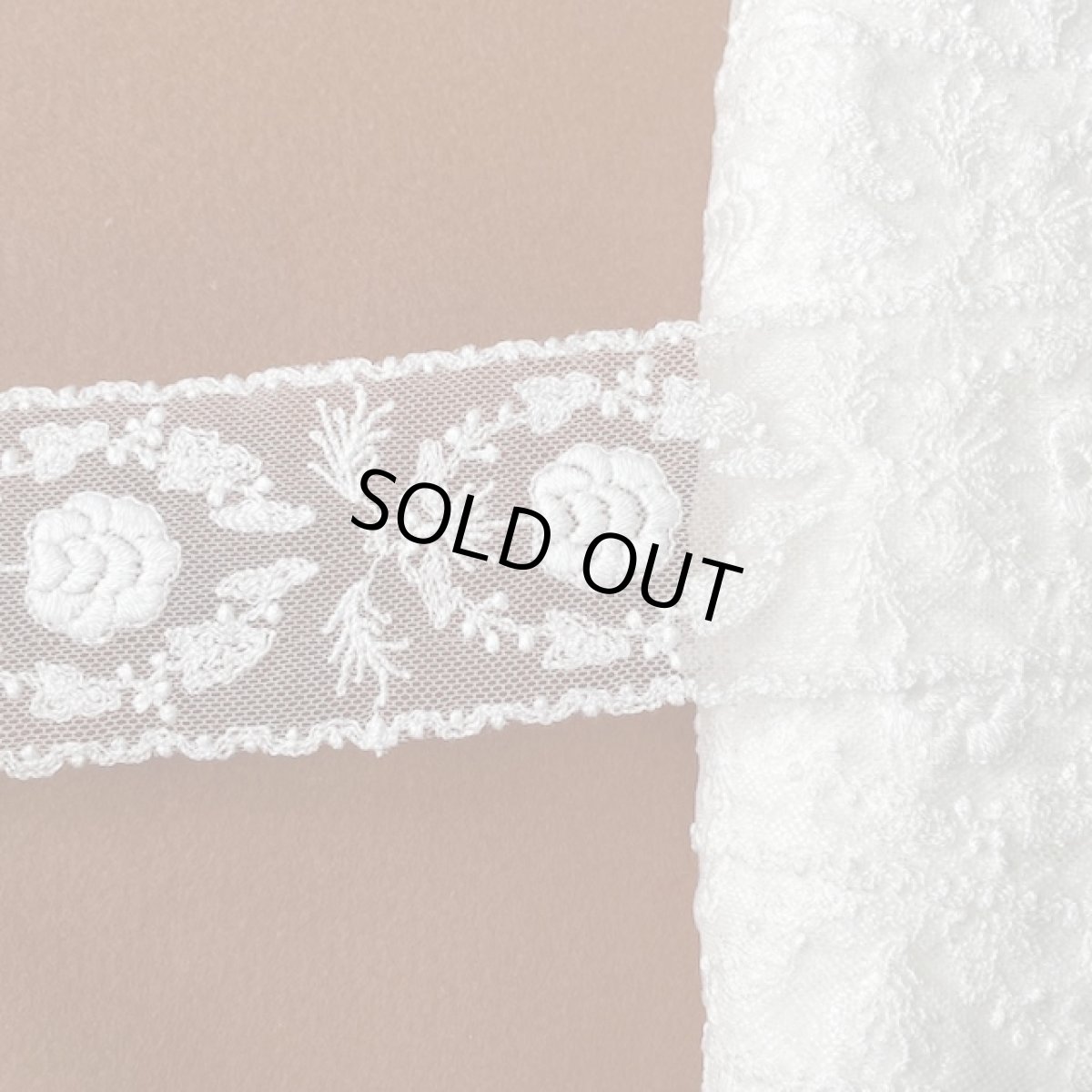 画像3: チュールレース　オフホワイト両山　幅6.2cm　リボンレース　 (3)