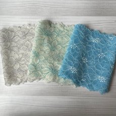画像3: 【送料無料】日本製春らしい幅広ラッセルストレッチレースm(1m×6色)セット (3)