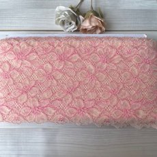 画像7: 【1m110円】ラッセルストレッチレース　ベージュピンク　幅16.9cm　綺麗な花柄　3m (7)