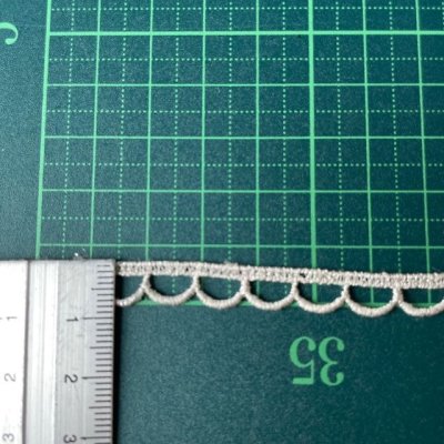 画像1: ケミカルレース　銀色　幅0.7cm　スカラ　1m巻　日本製