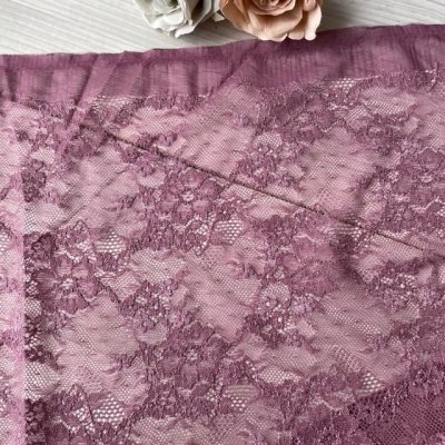 画像2: 【日本製】約幅150cm×70cm！ストレッチラッセルレース生地　パープル質な日本製