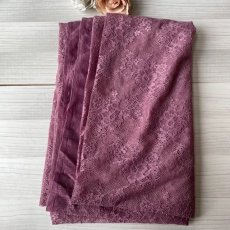 画像4: 【日本製】約幅150cm×70cm！ストレッチラッセルレース生地　パープル質な日本製 (4)