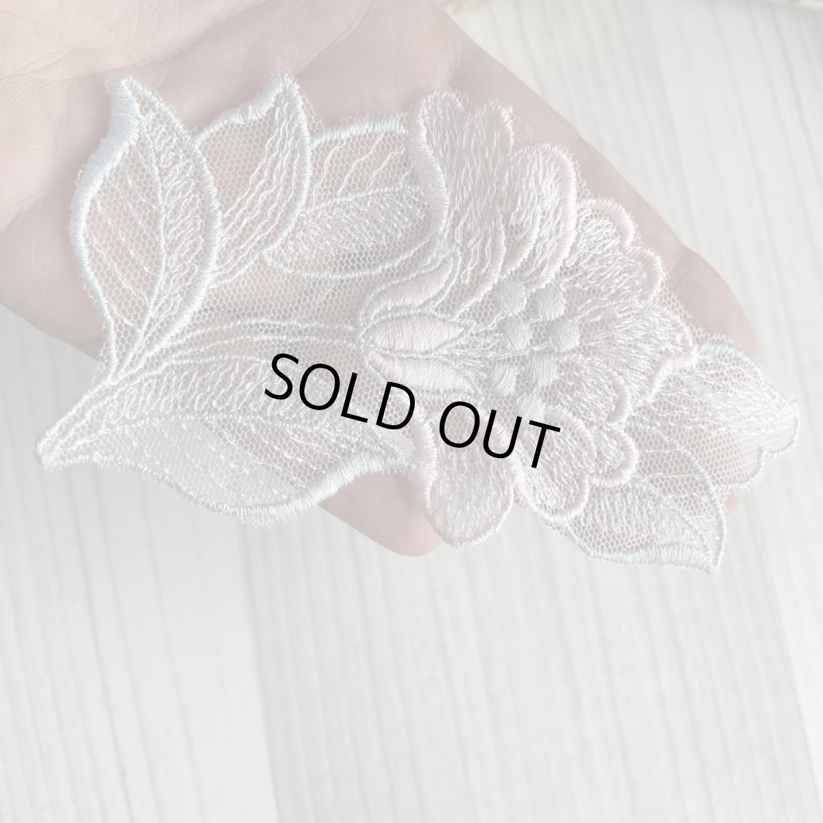 画像3: 幅12ｃｍロマンティックなチュールモチーフ　ピンクブルーグレー　 (3)