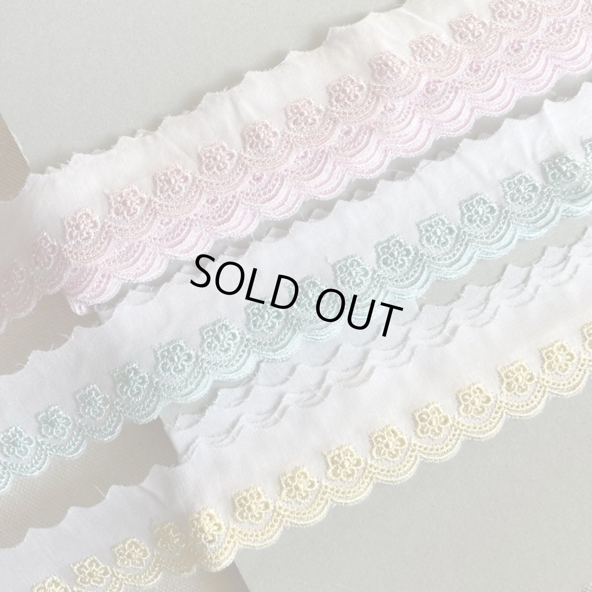 画像3: 【ななかオリジナル】幅2.8cm小花柄綿レース　ピンク,クリーム、ターコイズ (3)