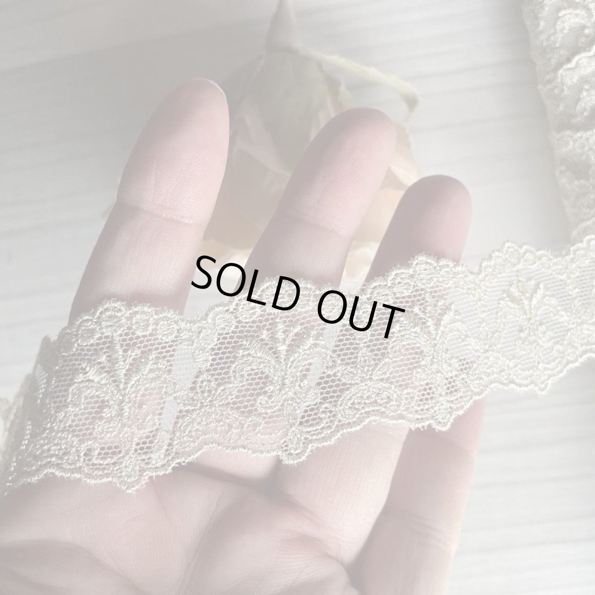 画像11: 【繊細な日本製】両山チュールレース　シルバー　　幅3.1cm　バレエ衣装に　日本製３m (11)