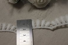画像5: 【高品質な日本製】コットンケミカルレース　スカラ柄　幅1.9cm　オフホワイト3ｍ (5)