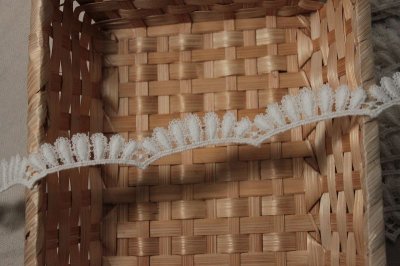 画像2: 【高品質な日本製】コットンケミカルレース　スカラ柄　幅1.9cm　オフホワイト3ｍ
