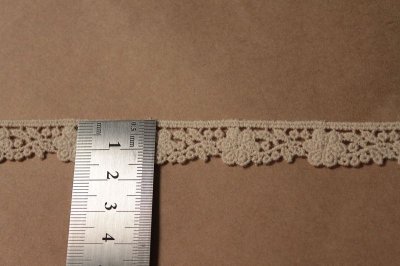 画像1: 【高品質な日本製】ケミカルレース　コットン生成り　幅1.5cm　小花柄　3m巻　日本製
