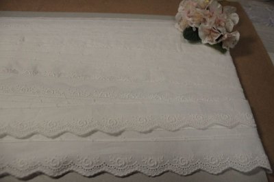 画像3: 【高品質な日本製】6ｍ！幅3.2cm刺繍の美しい薔薇柄綿レース　オフホワイト