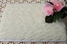 画像5: 【ほとんど市販されていない】ストレッチリバーレース　オフホワイト　３ｍ！幅8.4cm美しい花柄 (5)