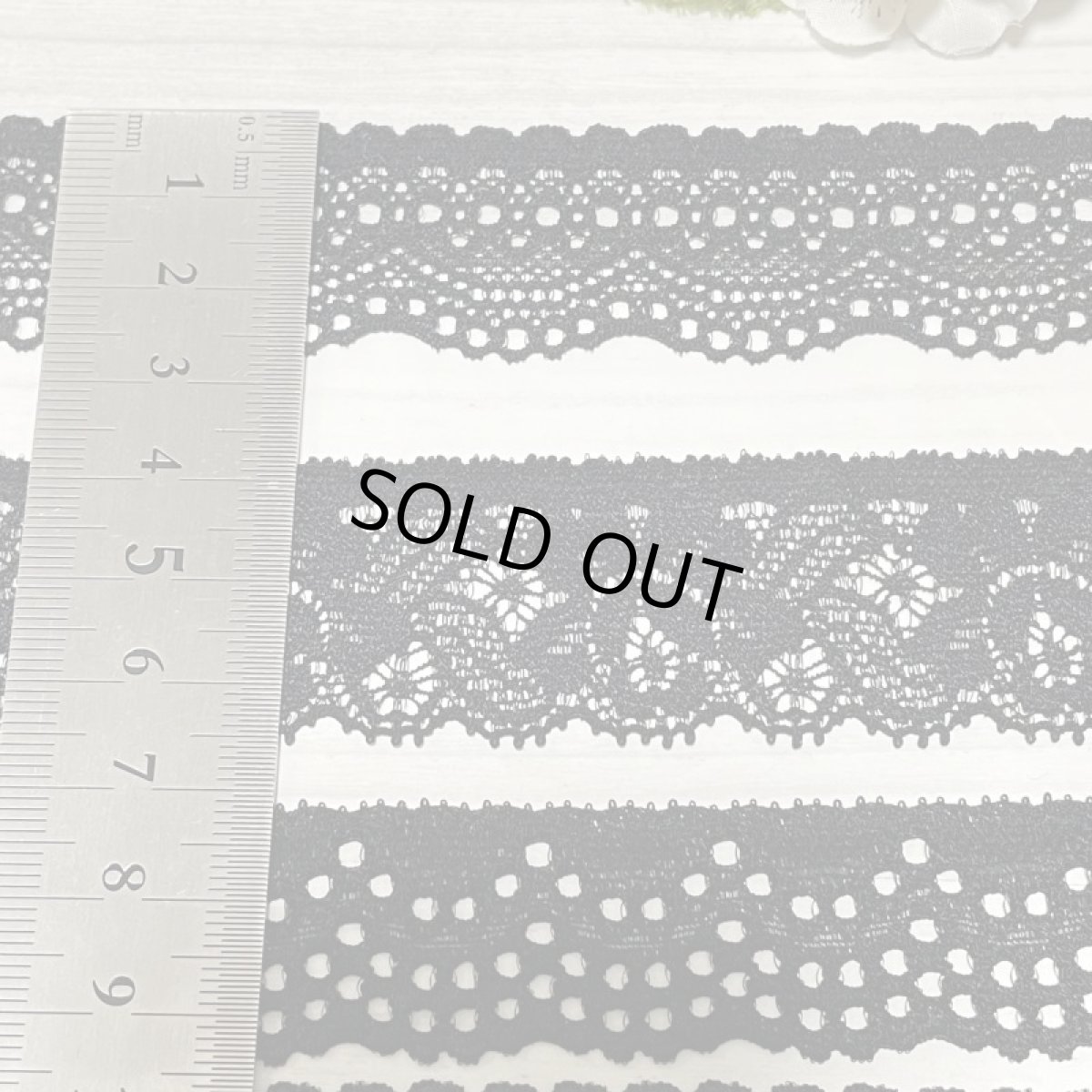 画像2: 【送料無料】計15m！黒ラッセルストレッチレース3m×5点セット高品質な日本製 (2)