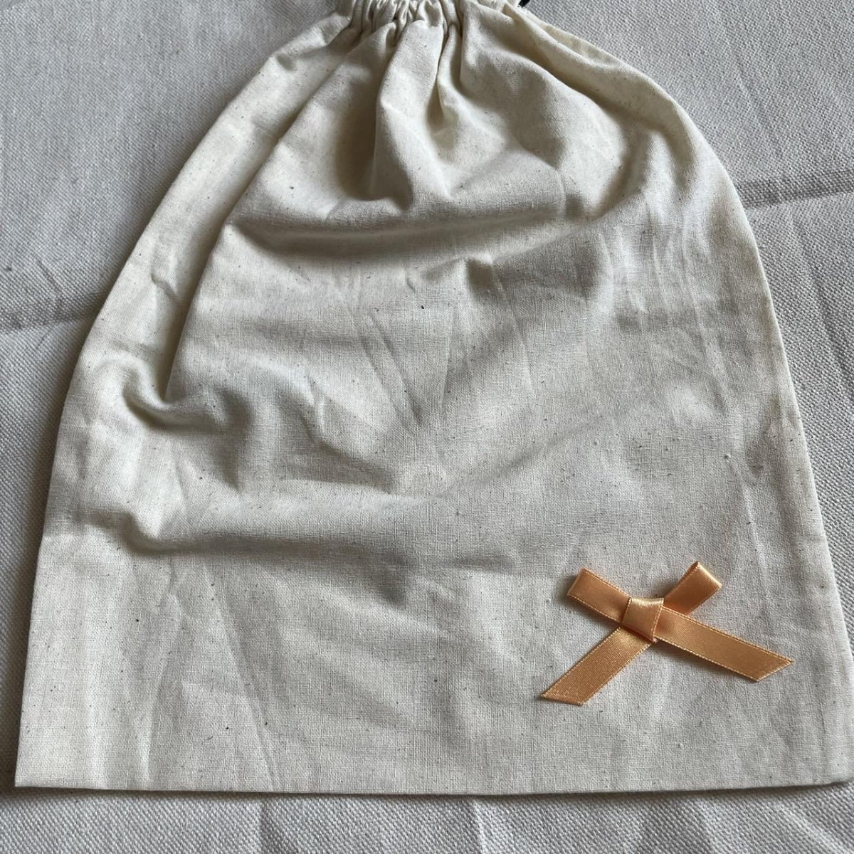 画像2: 5０個！可愛いリボンモチーフ　上品なオレンジ　ハンドメイドに　たて約3.7cm×横約7cm (2)