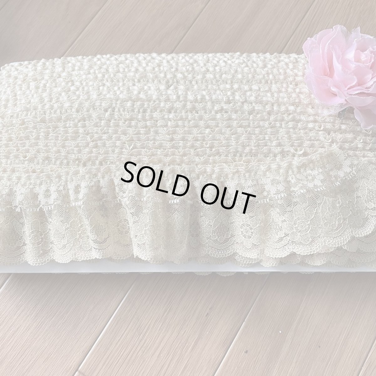 画像6: 【日本製】２段フリルが可愛いラッセルフリルレース　ゴールドラメ　幅6.8cm小花柄　5m巻　衣装に (6)