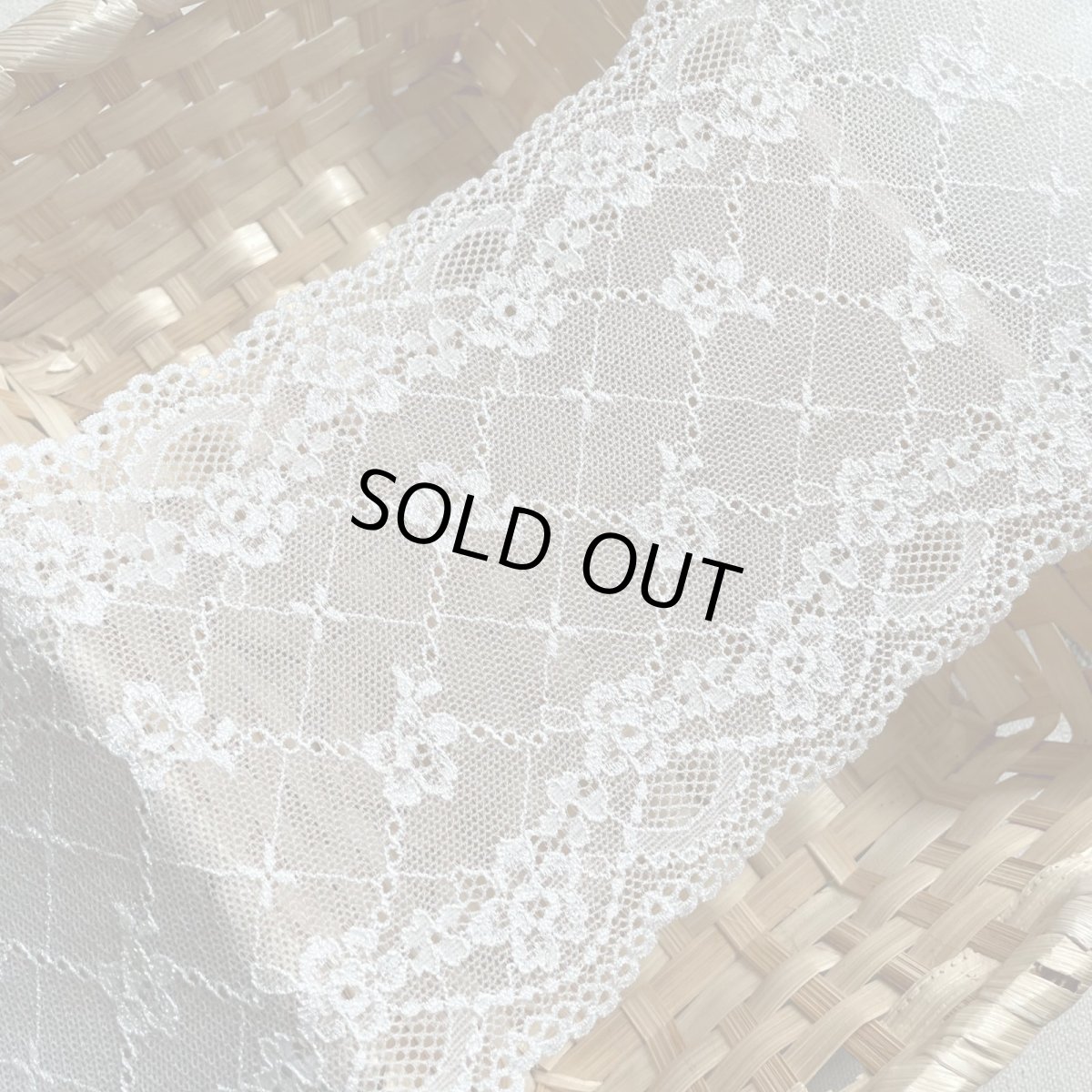 画像4: 【1m130円日本製】幅12.8cm小花柄ラッセルストレッチレース　オフホワイト5ｍ　 (4)