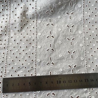 画像2: 【高品質な日本製】約幅100ｃｍ！広幅綿レース　花柄オフホワイト3.6ｍ
