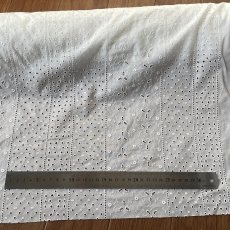 画像6: 【高品質な日本製】約幅100ｃｍ！広幅綿レース　花柄オフホワイト3.6ｍ (6)