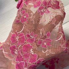 画像6: 【クリックポスト送料無料】1100円!派手ピンク赤系ラッセルストレッチレース１m×５点高品質な日本製 (6)