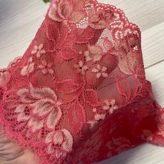 画像12: 【クリックポスト送料無料】1100円!派手ピンク赤系ラッセルストレッチレース１m×５点高品質な日本製 (12)