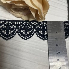 画像3: 【現品限り】ケミカルレース　ゴスロリ柄　ブラック　幅3ｃm　5ｍ　日本製 (3)