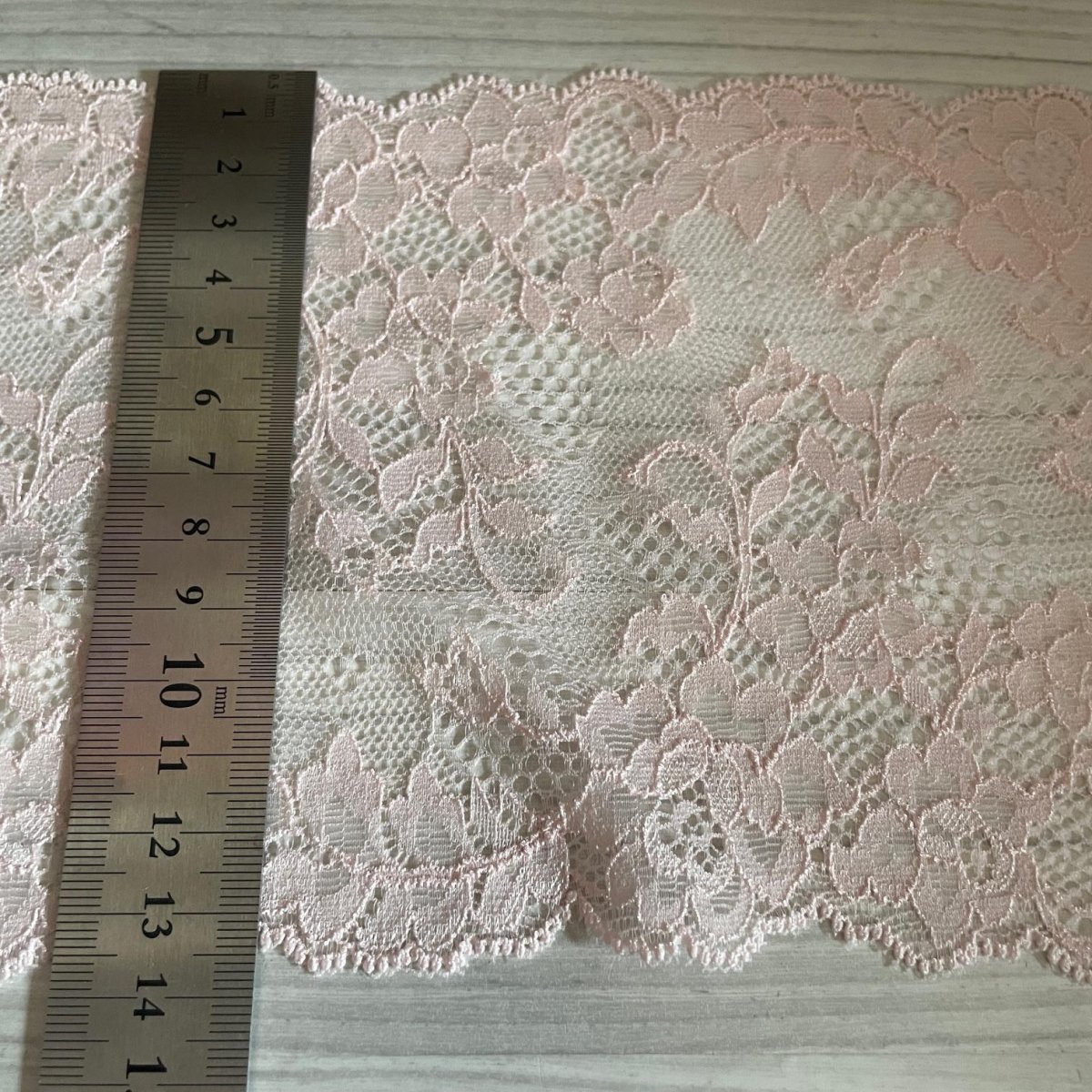 画像9: 【クリックポスト送料無料】上品なピンク系ラッセルストレッチレース１m×５点高品質な日本製 (9)