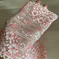 画像14: 【クリックポスト送料無料】上品なピンク系ラッセルストレッチレース１m×５点高品質な日本製 (14)