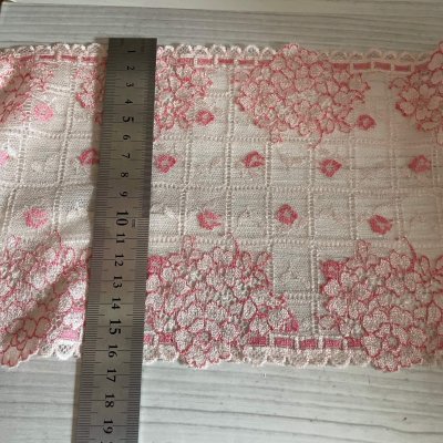 画像3: 【クリックポスト送料無料】上品なピンク系ラッセルストレッチレース１m×５点高品質な日本製
