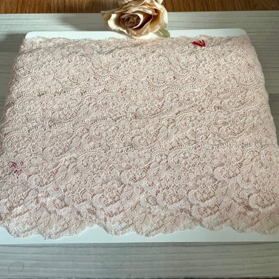 画像3: 【クリックポストで発送】たっぷり65ｍ！幅3.8cm小花柄リバーストレッチレース　ベージュピーチ