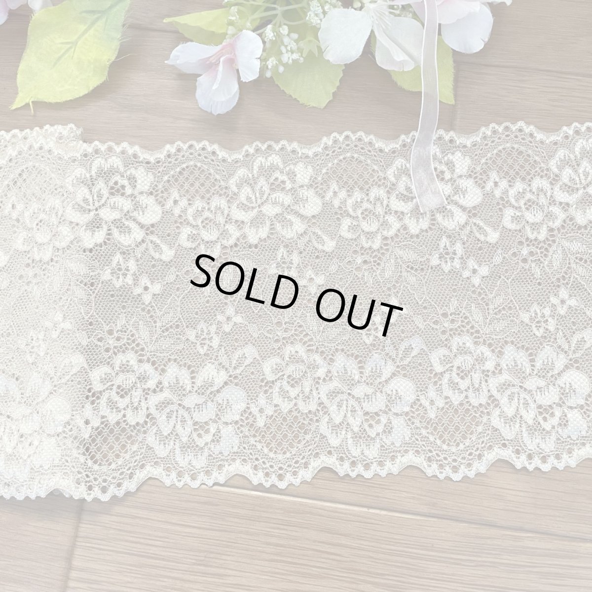 画像5: 【クリックポスト送料無料】1100円!ベージュブラウン系ラッセルストレッチレース2m×３点セット高品質な日本製 (5)