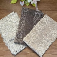 画像4: 【クリックポスト送料無料】1100円!ベージュブラウン系ラッセルストレッチレース2m×３点セット高品質な日本製 (4)