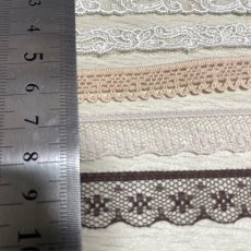 画像6: 【クリックポスト送料無料】計12m細幅国産レース6種セット（2m×6本） (6)