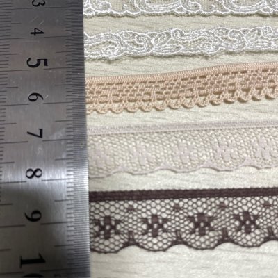 画像2: 【クリックポスト送料無料】計12m細幅国産レース6種セット（2m×6本）