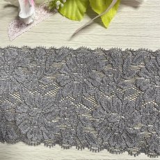 画像11: 【クリックポスト送料無料】1000円!グレー赤ピンク紫茶色のラッセルストレッチレース2m×6点セット高品質な日本製 (11)