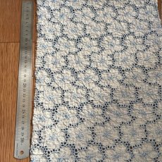 画像4: 350円!【日本製】刺繍レース生地 25cm×38cm シャーリング花柄 (4)