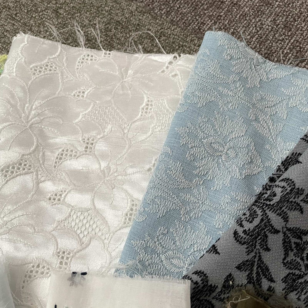 画像3: 【送料無料】　刺繍レース生地　10柄 (3)