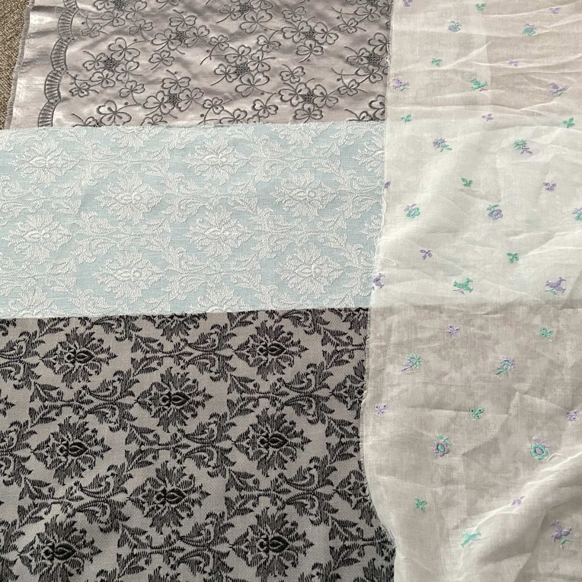 画像8: 【送料無料】　刺繍レース生地　10柄 (8)