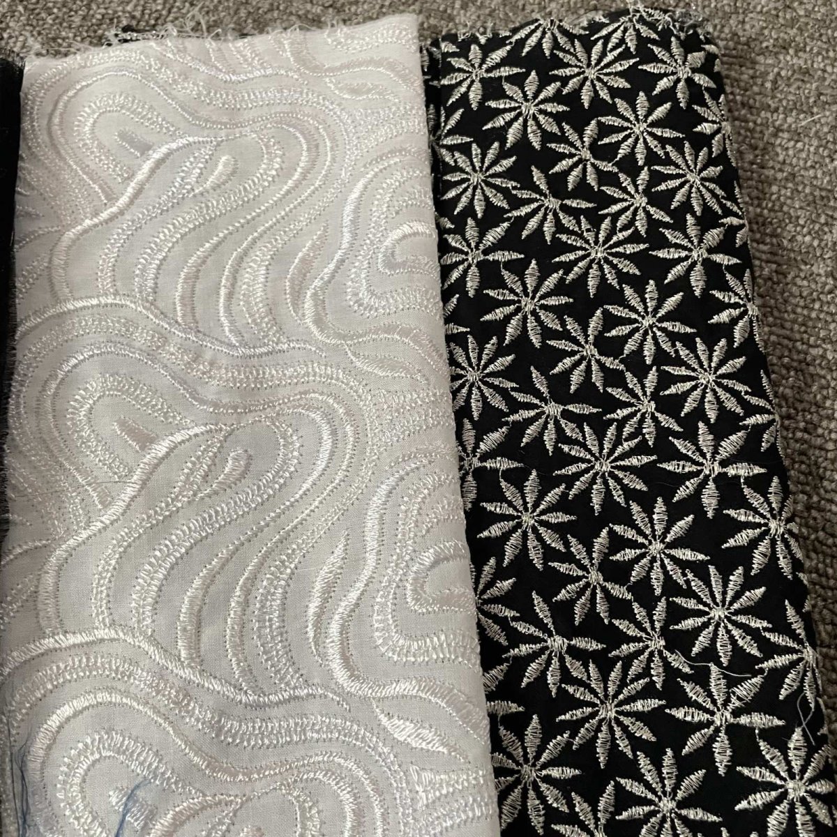 画像4: 送料無料【日本製】刺繍レース生地　10柄 (4)