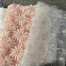 画像4: 送料無料【日本製】刺繍レース生地　10柄 (4)