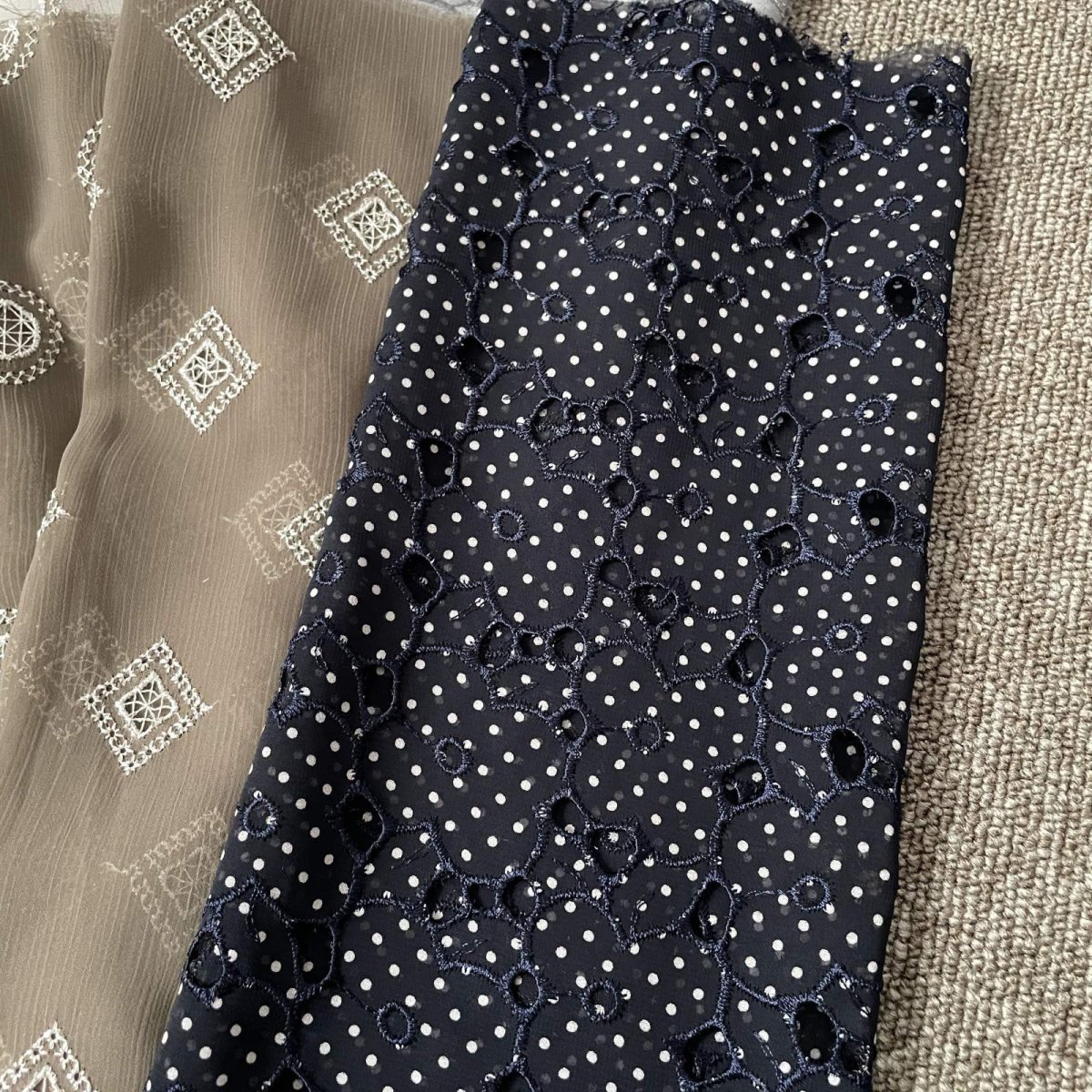 画像5: 【送料無料】　刺繍レース生地　10柄 (5)