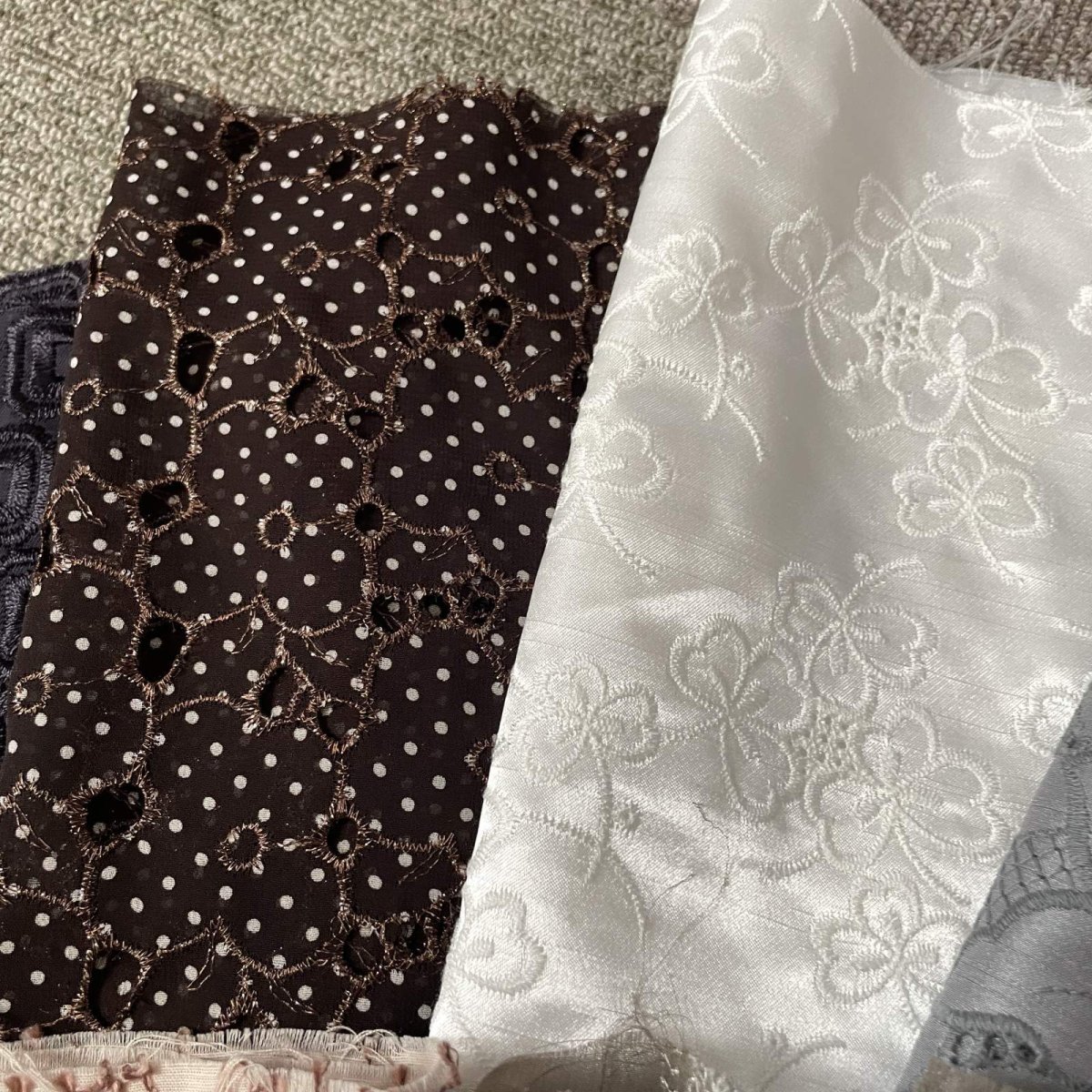 画像3: 【送料無料】　刺繍レース生地　10柄 (3)