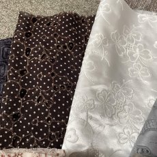 画像3: 【送料無料】　刺繍レース生地　10柄 (3)