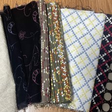 画像8: 【送料無料】　刺繍レース生地　10柄　サークル柄　ベルベット風はぎれ (8)