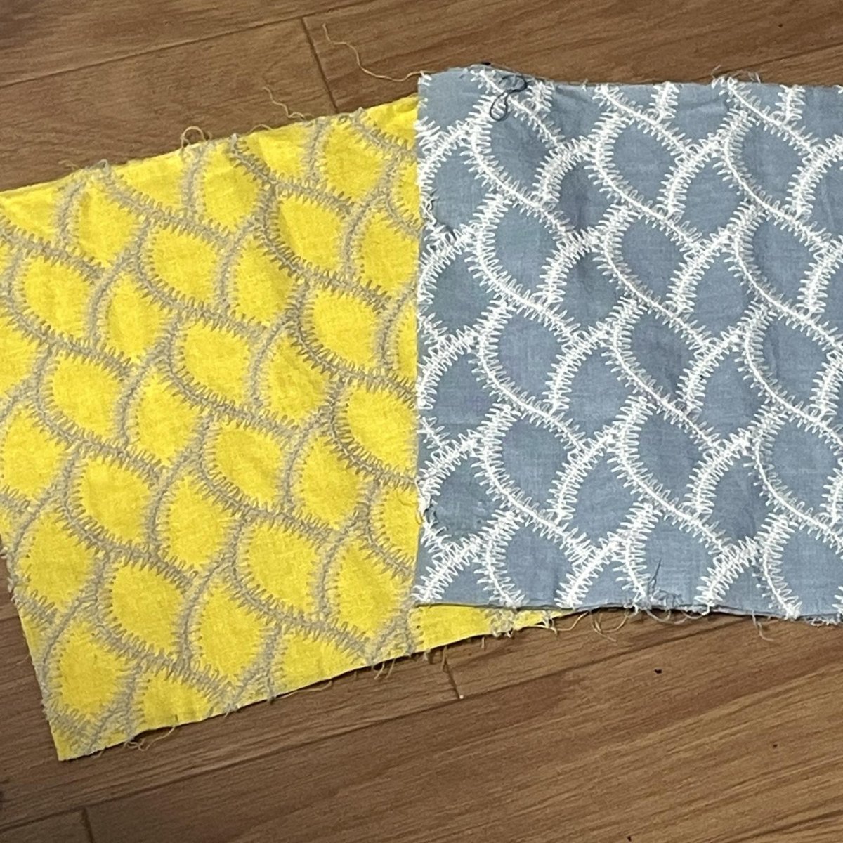 画像2: 【送料無料】　刺繍レース生地　10柄　黄色うろこ柄 (2)