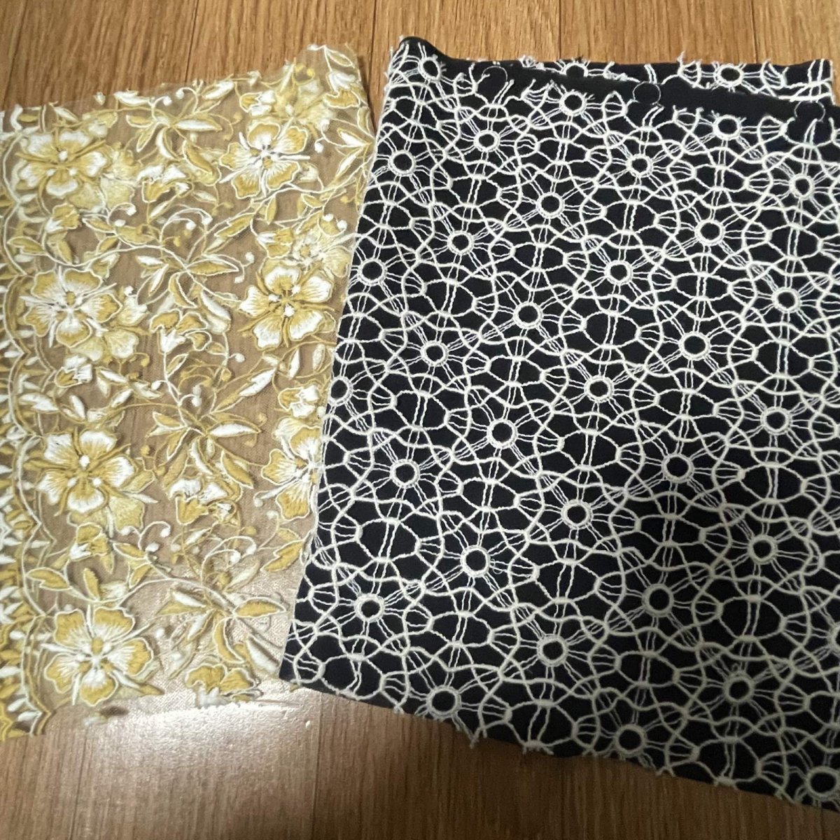 画像4: 【送料無料】　刺繍レース生地　10柄　 (4)