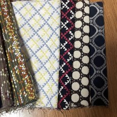 画像9: 【送料無料】　刺繍レース生地　10柄　サークル柄　ベルベット風はぎれ (9)