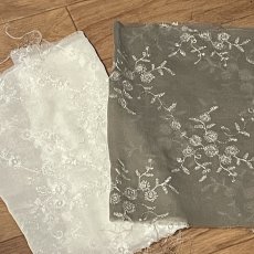 画像5: 【送料無料】　刺繍レース生地　10柄　黄色うろこ柄 (5)