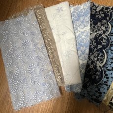 画像6: 【送料無料】　刺繍レース生地　10柄　 (6)