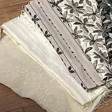 画像9: 【送料無料】　刺繍レース生地　10柄　黄色うろこ柄 (9)