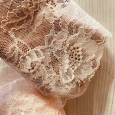画像4: 【美しいリバーレース】ストレッチリバーレース　上品なピンク　幅16.8cm　花柄　 (4)